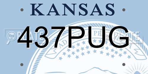 437PUG Kansas License Plate