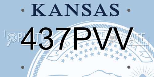 437PVV Kansas License Plate