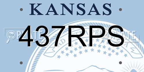 437RPS Kansas License Plate