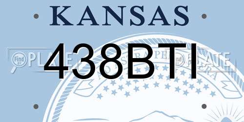 438BTI Kansas License Plate