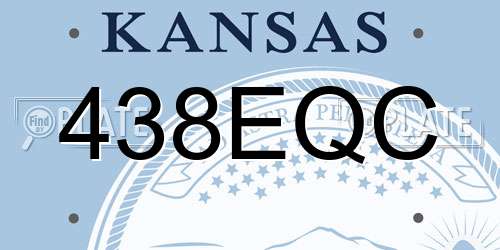 438EQC Kansas License Plate