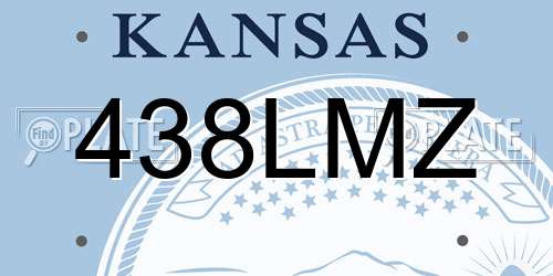 438LMZ Kansas License Plate