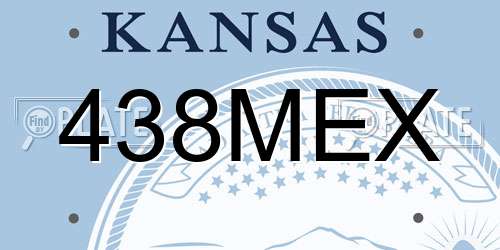 438MEX Kansas License Plate