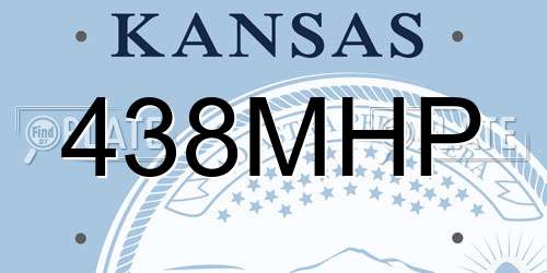 438MHP Kansas License Plate