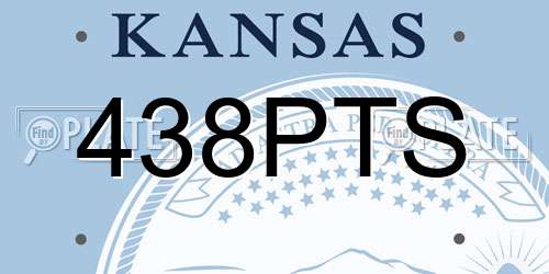 438PTS Kansas License Plate