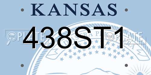 438ST1 Kansas License Plate