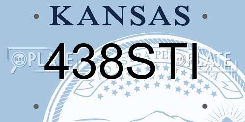 438STI Kansas License Plate