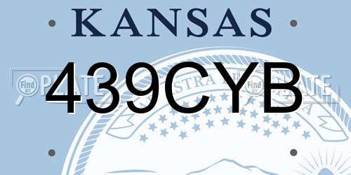 439CYB Kansas License Plate