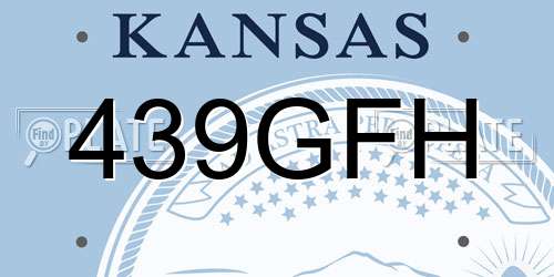 439GFH Kansas License Plate