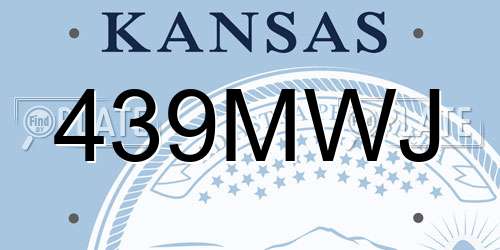439MWJ Kansas License Plate