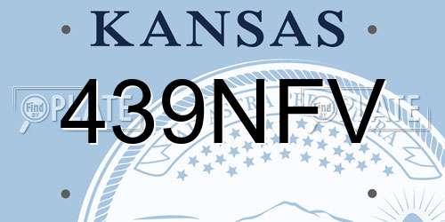 439NFV Kansas License Plate