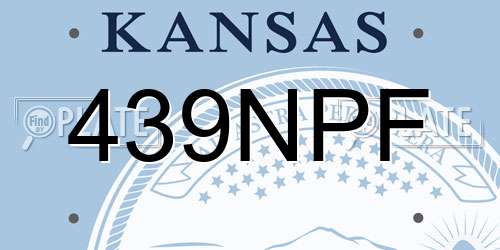439NPF Kansas License Plate