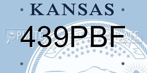 439PBF Kansas License Plate
