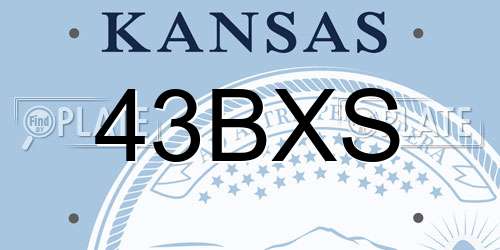43BXS Kansas License Plate