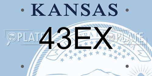 43EX Kansas License Plate