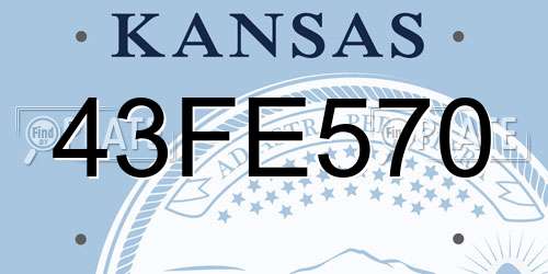 43FE570 Kansas License Plate