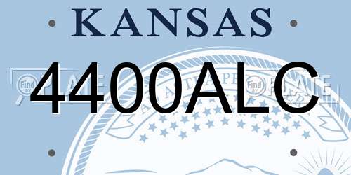 4400ALC Kansas License Plate