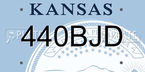 440BJD Kansas License Plate