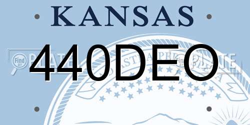 440DEO Kansas License Plate