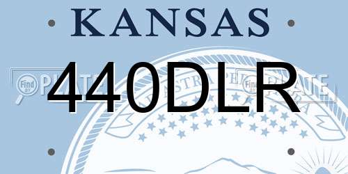 440DLR Kansas License Plate