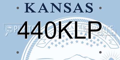 440KLP Kansas License Plate