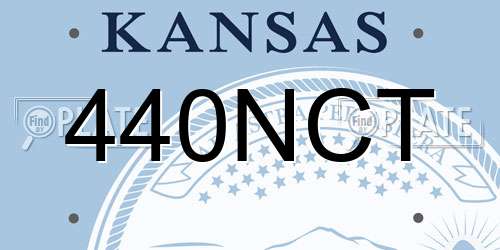 440NCT Kansas License Plate