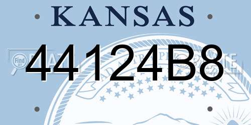 44124B8 Kansas License Plate