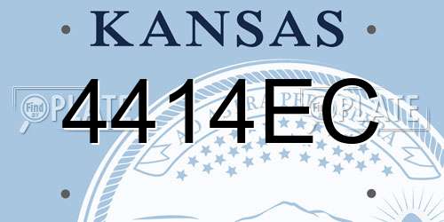 4414EC Kansas License Plate
