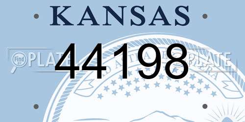 44198 Kansas License Plate