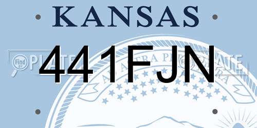 441FJN Kansas License Plate