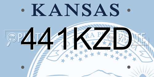 441KZD Kansas License Plate