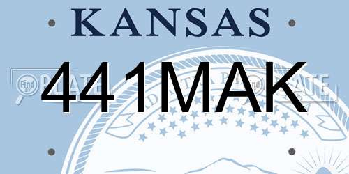 441MAK Kansas License Plate