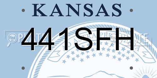 441SFH Kansas License Plate