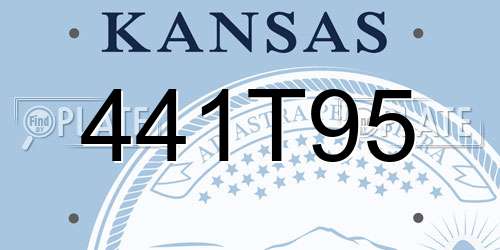 441T95 Kansas License Plate