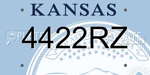 4422RZ Kansas License Plate