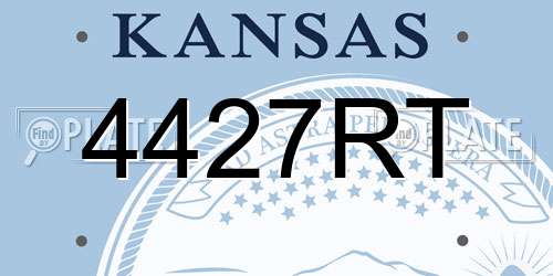 4427RT Kansas License Plate