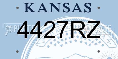 4427RZ Kansas License Plate