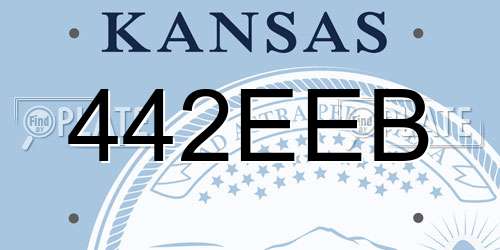 442EEB Kansas License Plate
