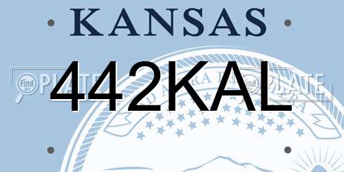 442KAL Kansas License Plate