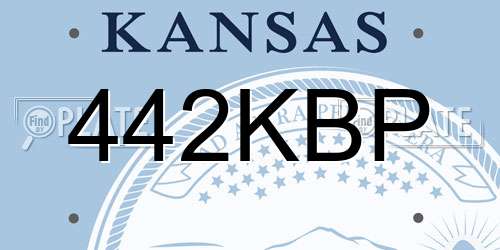442KBP Kansas License Plate