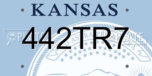 442TR7 Kansas License Plate