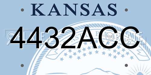 4432ACC Kansas License Plate