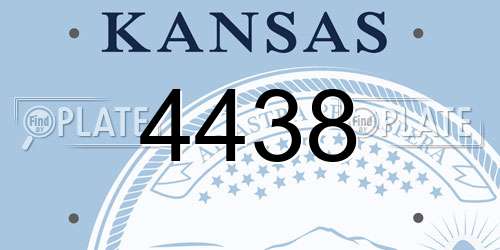 4438 Kansas License Plate