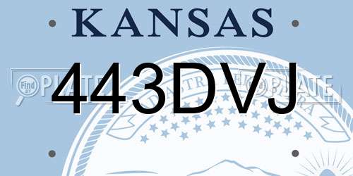 443DVJ Kansas License Plate