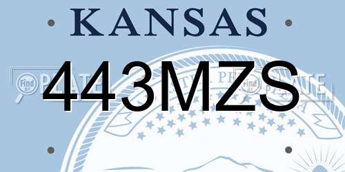 443MZS Kansas License Plate