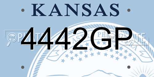4442GP Kansas License Plate