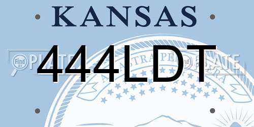 444LDT Kansas License Plate