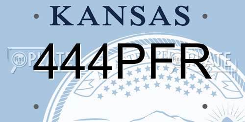 444PFR Kansas License Plate