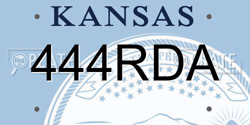 444RDA Kansas License Plate