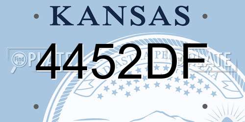 4452DF Kansas License Plate